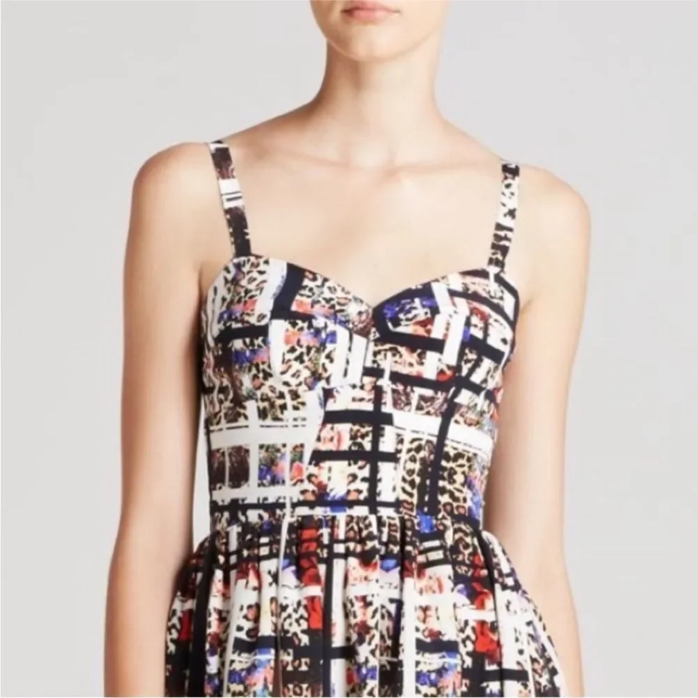 AMANDA UPRICHARD | Champagne Leopard Animal Print Mini Dress Women’s Size P - Picture 2 of 12